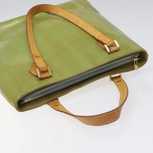 LOUIS VUITTON Monogram Vernis Houston Hand Bag Baby Blue M91005 LV Auth 115892 - Picture 7 of 16